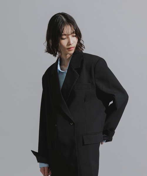 AO2(アオズ)の「Mode Shoulder Pad Tailored Jacket / オーバーサイズ テーラードジャケット(テーラードジャケット・レディース・ブラック/グレー/ブラック系/グレー系・FREE)」の21枚目の写真