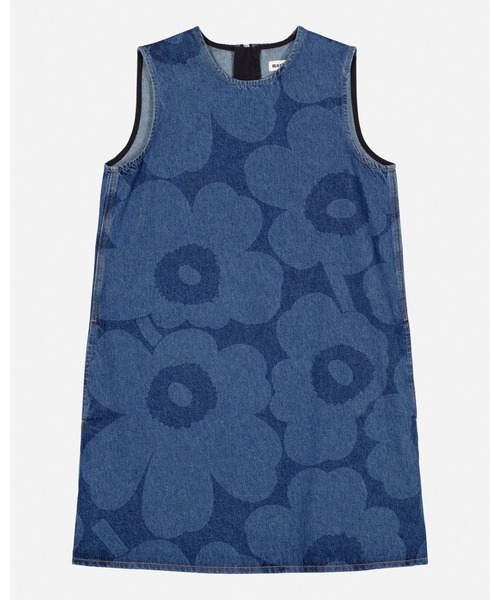 marimekko(マリメッコ)の「【ノベルティ付】《Maridenim》 Somasti Unikko / dress(ワンピース・レディース・インディゴブルー・40/38/36/34)」の10枚目の写真