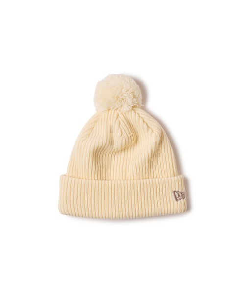 NEW ERA（ニューエラ）の「NEW ERA  KIDS POM PON KNIT RIB / ニューエラ（ニットキャップ/ビーニー・キッズ・ブラック/ホワイト/ピンク・FREE）」の2枚目の写真