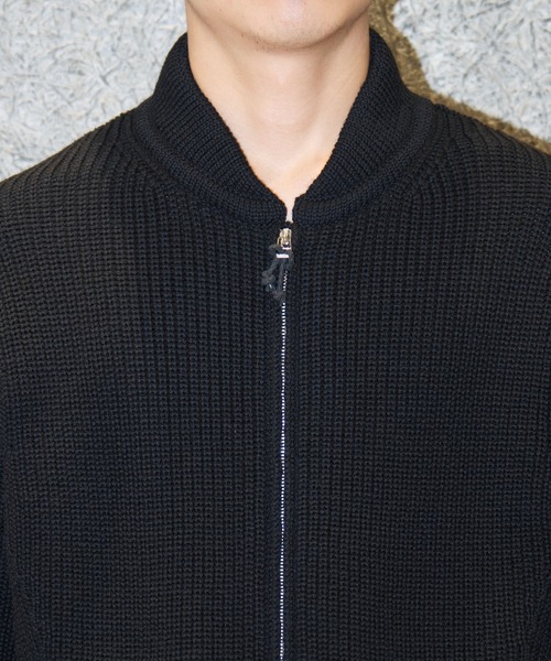 soe（ソーイ）の「Bomber Rib Sweater（ニット/セーター・メンズ・ブラック・1）」の6枚目の写真