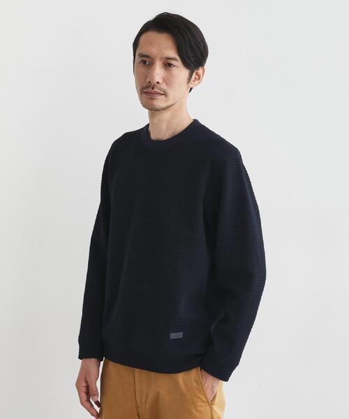 TAKEO KIKUCHI（タケオキクチ）の「ニットライク プルオーバー（Tシャツ/カットソー・メンズ・オフホワイト/ネイビー/ボルドー・03/04/02）」の2枚目の写真
