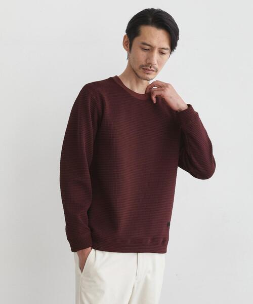 TAKEO KIKUCHI（タケオキクチ）の「ニットライク プルオーバー（Tシャツ/カットソー・メンズ・オフホワイト/ネイビー/ボルドー・03/04/02）」の3枚目の写真