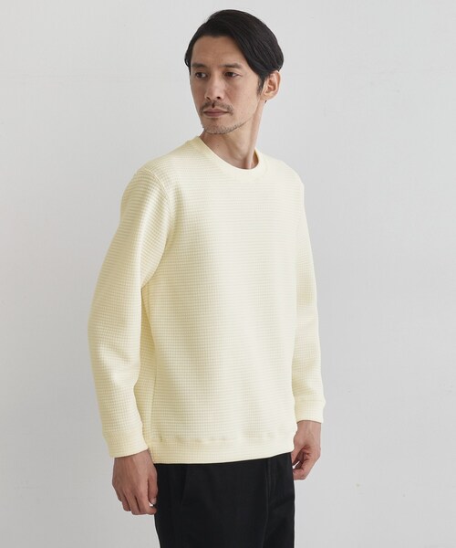 TAKEO KIKUCHI（タケオキクチ）の「ニットライク プルオーバー（Tシャツ/カットソー・メンズ・オフホワイト/ネイビー/ボルドー・03/04/02）」の6枚目の写真
