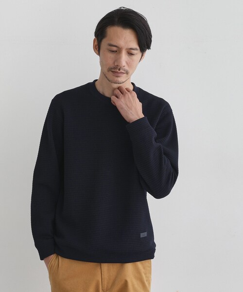 TAKEO KIKUCHI（タケオキクチ）の「ニットライク プルオーバー（Tシャツ/カットソー・メンズ・オフホワイト/ネイビー/ボルドー・03/04/02）」の9枚目の写真