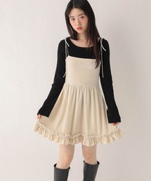 ベロアフリルキャミミニワンピース　605529