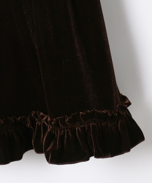 Heather（ヘザー）の「ベロアフリルキャミミニワンピース　605529（ワンピース・レディース・ブラウン/ブラック/アイボリー/ピンクベージュ・FREE）」の9枚目の写真