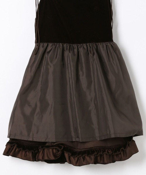 ベロアフリルキャミミニワンピース 605529