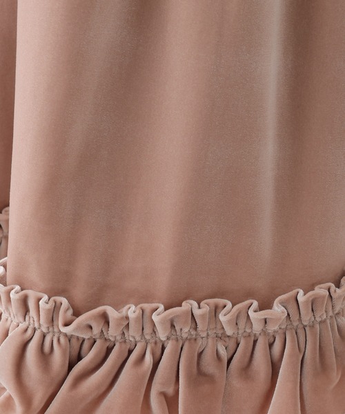 セール】ベロアフリルキャミミニワンピース 605529（ワンピース