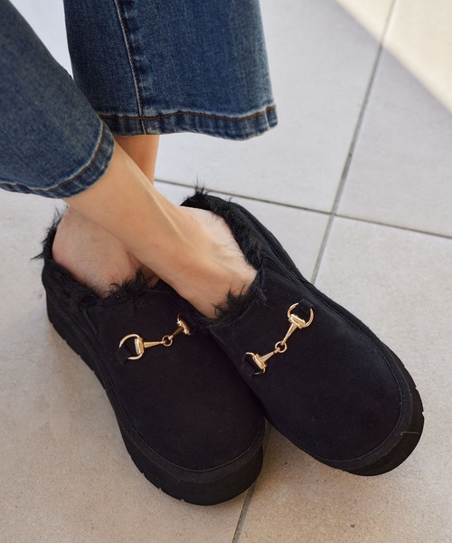 BARNYARDSTORM（バンヤードストーム）の「BARNYARDSTORM / ビットスリッポン（スリッポン・レディース・ブラック/ベージュ・L/M/S）」の2枚目の写真