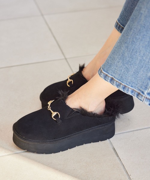 BARNYARDSTORM（バンヤードストーム）の「BARNYARDSTORM / ビットスリッポン（スリッポン・レディース・ブラック/ベージュ・L/M/S）」の4枚目の写真