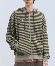 F.ILLUMINATE | 【UNISEX】Filluminate／ボーダーフードジップ(パーカー)