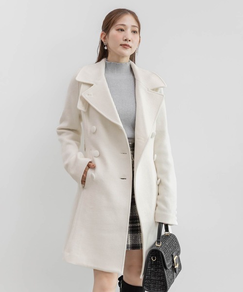 RANDA(ランダ)の「2WAY ミドル丈フレアコート(その他アウター・レディース・ブラウン/ホワイト・1/0)」の1枚目の写真