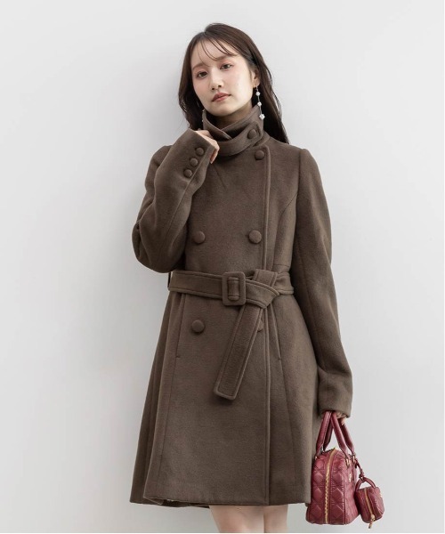 RANDA(ランダ)の「2WAY ミドル丈フレアコート(その他アウター・レディース・ブラウン/ホワイト・1/0)」の10枚目の写真