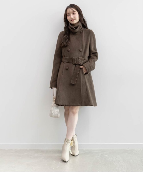 RANDA(ランダ)の「2WAY ミドル丈フレアコート(その他アウター・レディース・ブラウン/ホワイト・1/0)」の11枚目の写真