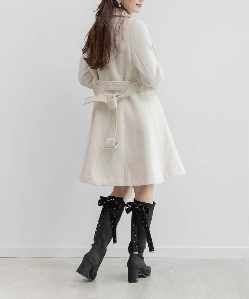 RANDA(ランダ)の「2WAY ミドル丈フレアコート(その他アウター・レディース・ブラウン/ホワイト・1/0)」の16枚目の写真