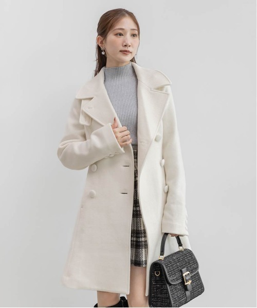 RANDA(ランダ)の「2WAY ミドル丈フレアコート(その他アウター・レディース・ブラウン/ホワイト・1/0)」の17枚目の写真