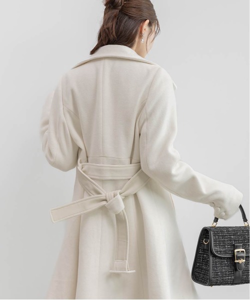 RANDA(ランダ)の「2WAY ミドル丈フレアコート(その他アウター・レディース・ブラウン/ホワイト・1/0)」の18枚目の写真