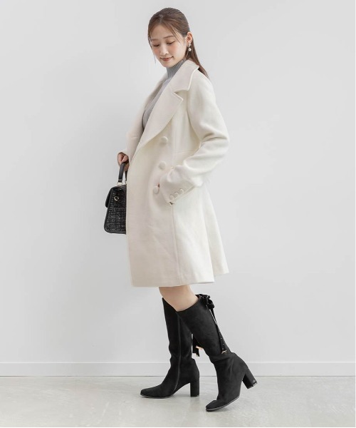 RANDA(ランダ)の「2WAY ミドル丈フレアコート(その他アウター・レディース・ブラウン/ホワイト・1/0)」の20枚目の写真