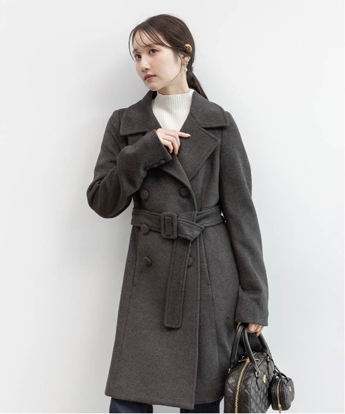 RANDA(ランダ)の「2WAY ミドル丈フレアコート(その他アウター・レディース・ブラウン/ホワイト・1/0)」の22枚目の写真