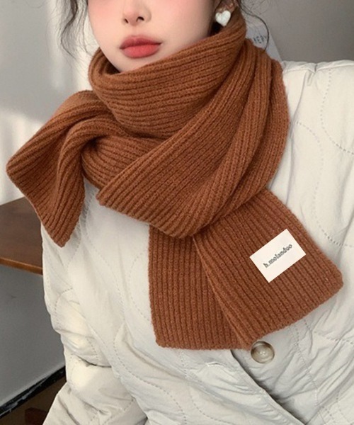 Miniministore(ミニミニストア)の「【25秋冬新作】暖かいリブニットマフラー カシミアタッチ(マフラー・レディース・ロイヤルブルー/グレー/ダークグリーン/ブラック/アイボリー/ベージュ/モカ/ブラウン/テラコッタ/キャメル/ワインレッド・FREE)」の6枚目の写真