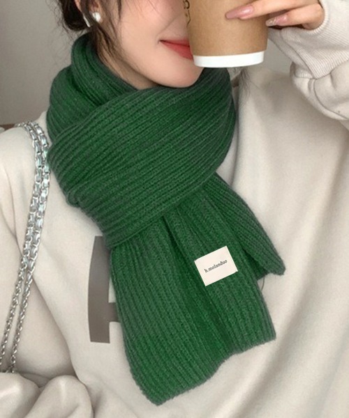 Miniministore(ミニミニストア)の「【25秋冬新作】暖かいリブニットマフラー カシミアタッチ(マフラー・レディース・ロイヤルブルー/グレー/ダークグリーン/ブラック/アイボリー/ベージュ/モカ/ブラウン/テラコッタ/キャメル/ワインレッド・FREE)」の8枚目の写真