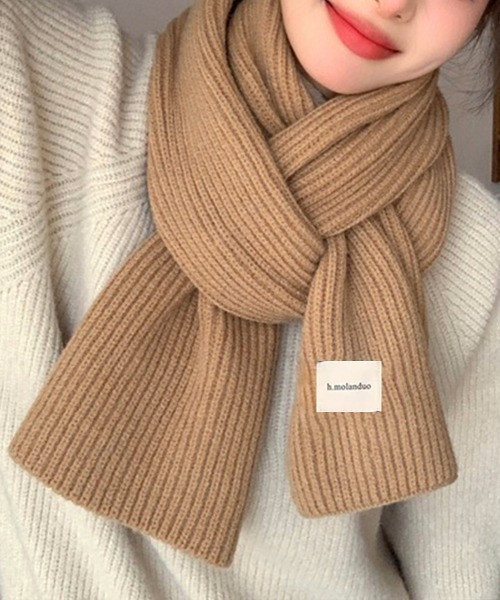 Miniministore(ミニミニストア)の「【25秋冬新作】暖かいリブニットマフラー カシミアタッチ(マフラー・レディース・ロイヤルブルー/グレー/ダークグリーン/ブラック/アイボリー/ベージュ/モカ/ブラウン/テラコッタ/キャメル/ワインレッド・FREE)」の18枚目の写真