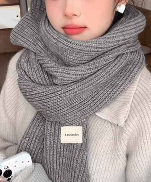 Miniministore(ミニミニストア)の「【25秋冬新作】暖かいリブニットマフラー カシミアタッチ(マフラー・レディース・ロイヤルブルー/グレー/ダークグリーン/ブラック/アイボリー/ベージュ/モカ/ブラウン/テラコッタ/キャメル/ワインレッド・FREE)」の19枚目の写真