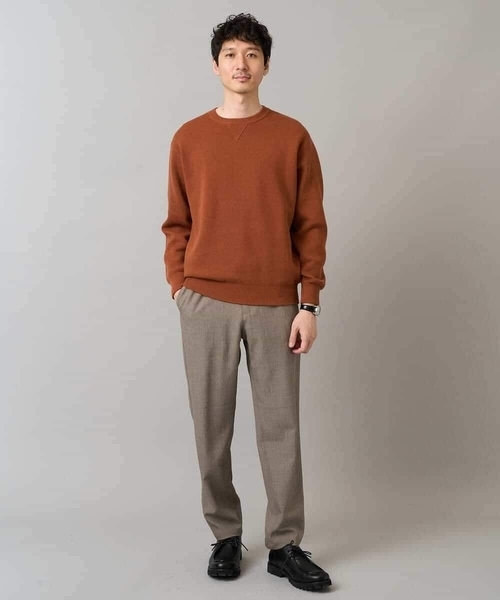 a.v.v（アーヴェヴェ）の「【洗濯機で洗える】ダブルフェイスクルーネックニット（ニット/セーター・メンズ・ボルドー/グレー/チャコールグレー/オレンジ・46/44/50/48）」の5枚目の写真