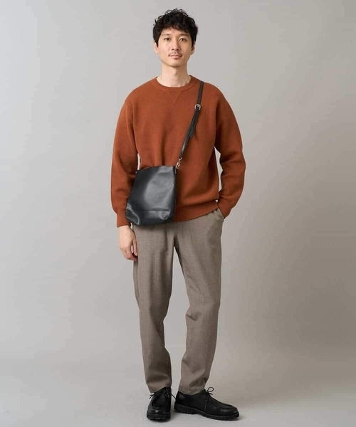 a.v.v（アーヴェヴェ）の「【洗濯機で洗える】ダブルフェイスクルーネックニット（ニット/セーター・メンズ・ボルドー/グレー/チャコールグレー/オレンジ・46/44/50/48）」の9枚目の写真