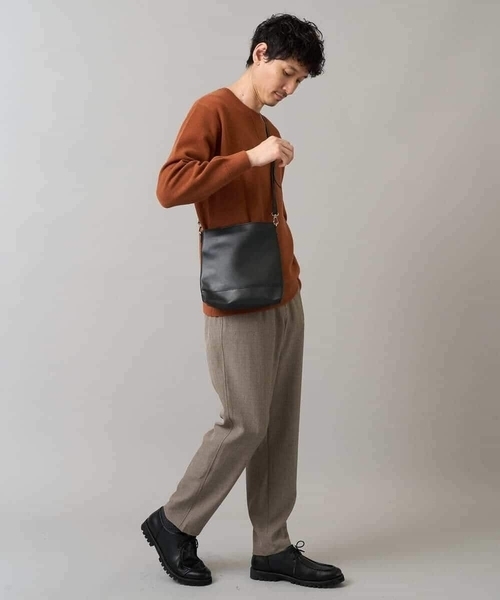 a.v.v（アーヴェヴェ）の「【洗濯機で洗える】ダブルフェイスクルーネックニット（ニット/セーター・メンズ・ボルドー/グレー/チャコールグレー/オレンジ・46/44/50/48）」の10枚目の写真