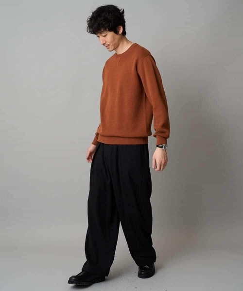 a.v.v（アーヴェヴェ）の「【洗濯機で洗える】ダブルフェイスクルーネックニット（ニット/セーター・メンズ・ボルドー/グレー/チャコールグレー/オレンジ・46/44/50/48）」の13枚目の写真