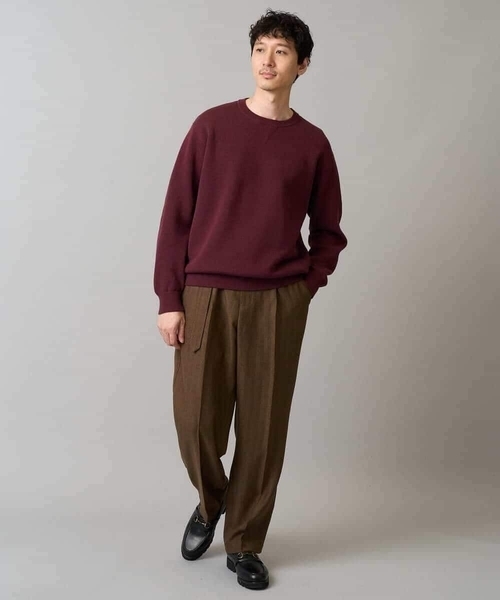 a.v.v（アーヴェヴェ）の「【洗濯機で洗える】ダブルフェイスクルーネックニット（ニット/セーター・メンズ・ボルドー/グレー/チャコールグレー/オレンジ・46/44/50/48）」の15枚目の写真