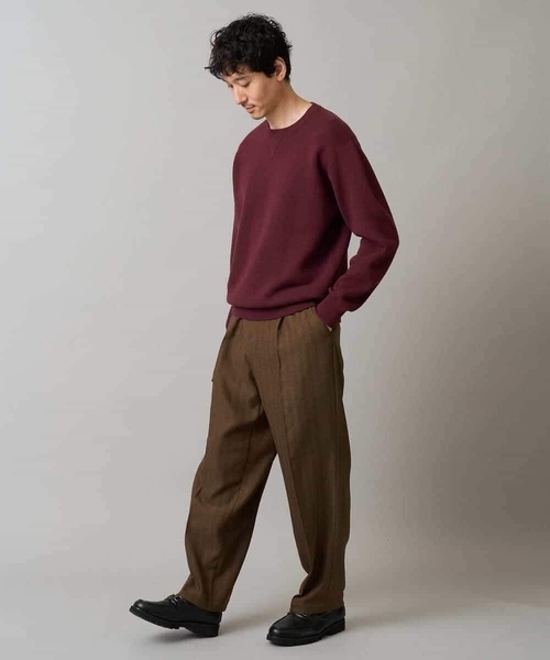 a.v.v（アーヴェヴェ）の「【洗濯機で洗える】ダブルフェイスクルーネックニット（ニット/セーター・メンズ・ボルドー/グレー/チャコールグレー/オレンジ・46/44/50/48）」の16枚目の写真