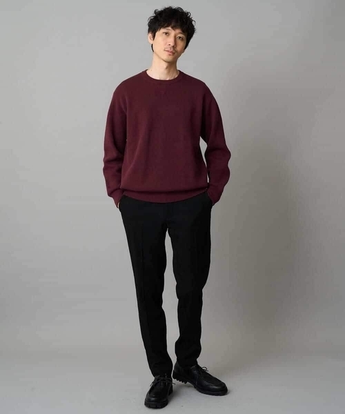 a.v.v（アーヴェヴェ）の「【洗濯機で洗える】ダブルフェイスクルーネックニット（ニット/セーター・メンズ・ボルドー/グレー/チャコールグレー/オレンジ・46/44/50/48）」の17枚目の写真