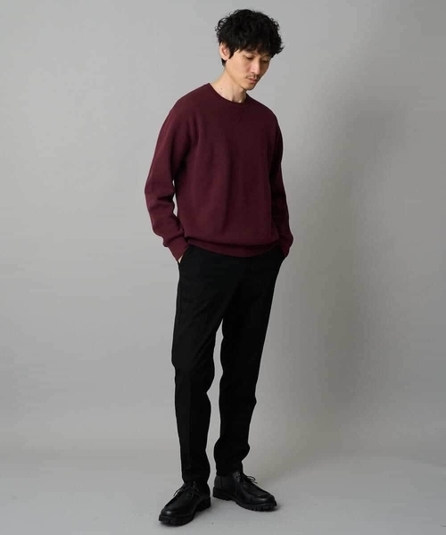 a.v.v（アーヴェヴェ）の「【洗濯機で洗える】ダブルフェイスクルーネックニット（ニット/セーター・メンズ・ボルドー/グレー/チャコールグレー/オレンジ・46/44/50/48）」の18枚目の写真