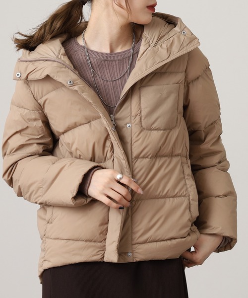 新品　オムネス　OMNES　フードつきコクーンダウンジャケット セール】フード付きコクーンダウンジャケット（ダウンジャケット