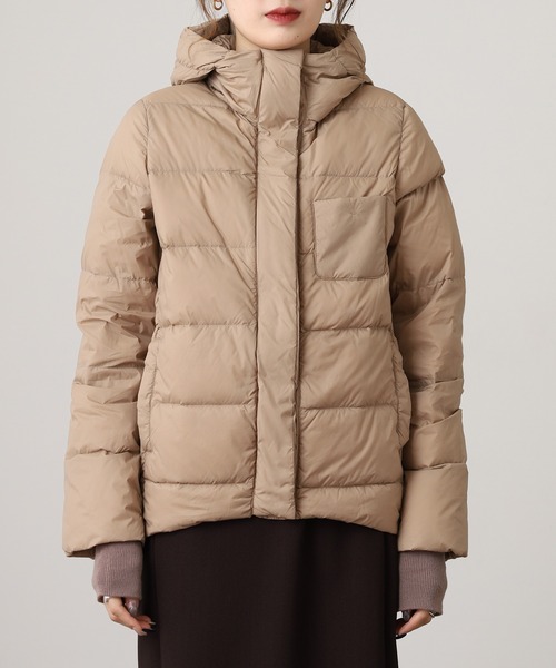 セール】フード付きコクーンダウンジャケット（ダウンジャケット