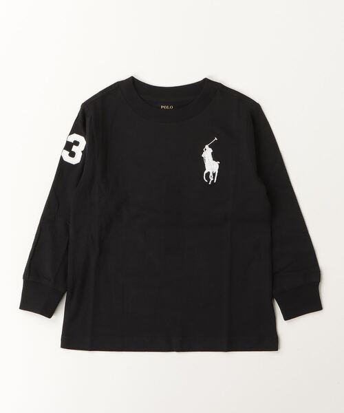 POLO RALPH LAUREN CHILDRENSWEAR(ポロ ラルフ ローレン チルドレンズウェア)の「Big Pony コットン ジャージー Tシャツ(Tシャツ/カットソー・キッズ・ブラック系1・7/6/4/3)」の1枚目の写真