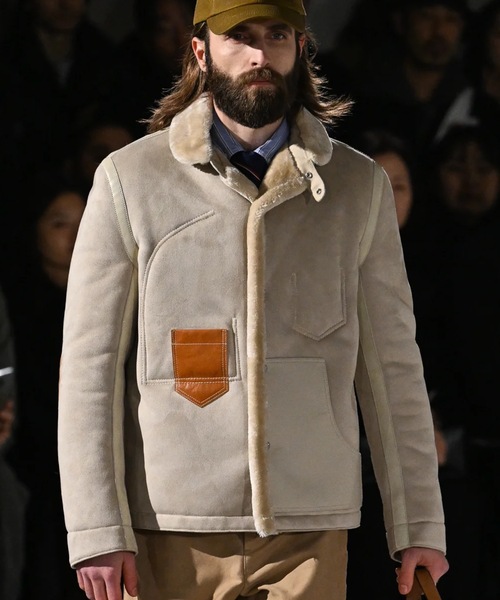 ESTER BOA MOUTON x LEATHER（ブルゾン）｜JUNYA WATANABE MAN