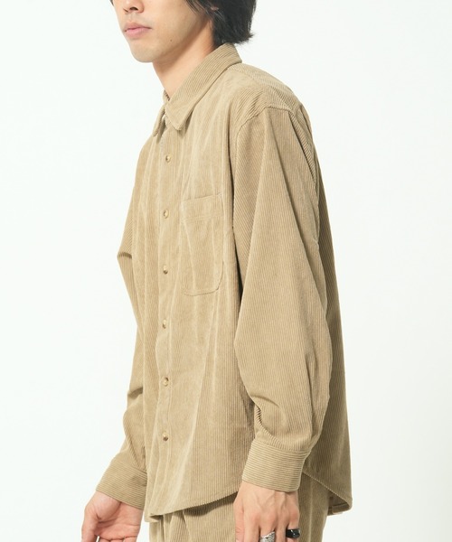 ROUGH TRADE(ラフトレード)の「コーデュロイシャツ(M1)(シャツ/ブラウス・メンズ・セージグリーン/ネイビー/ベージュ・LARGE/X-LARGE/MEDIUM)」の4枚目の写真
