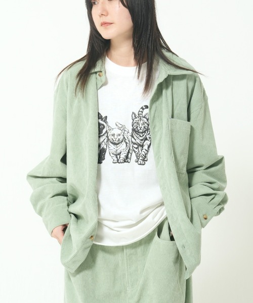 ROUGH TRADE(ラフトレード)の「コーデュロイシャツ(M1)(シャツ/ブラウス・メンズ・セージグリーン/ネイビー/ベージュ・LARGE/X-LARGE/MEDIUM)」の5枚目の写真