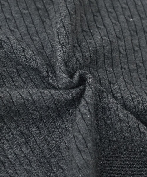 J by blue（ジェイバイブルー）の「ケーブルポロニット（ニット/セーター・レディース・アイボリー/ブラック/グレー・MEDIUM）」の4枚目の写真