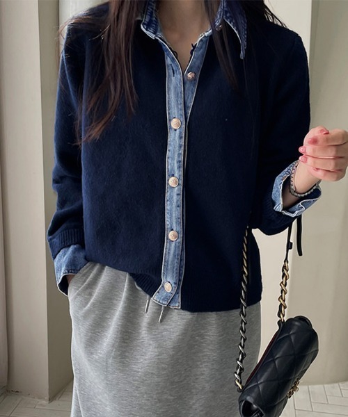 販売停止中～様　espressoトップス　ニット チェーントリミングダブルZIPタイトニットトップス｜ROYAL PARTY