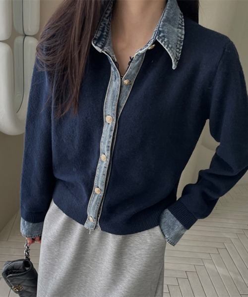 販売停止中～様　espressoトップス　ニット チェーントリミングダブルZIPタイトニットトップス｜ROYAL PARTY