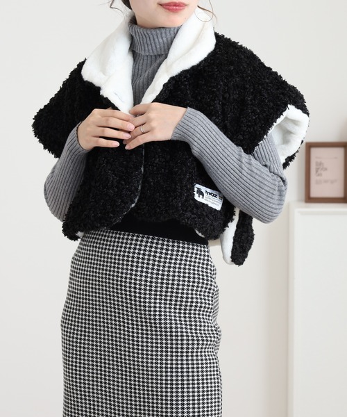 セール】moz プードルボア ポンチョ（その他ルームウェア）｜moz（モズ