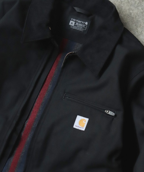 Carhartt(カーハート)の「【Carhartt カーハート】DUCK DETROIT JACKET BLANKET LINED/ダック デトロイトジャケット(ブルゾン・メンズ・ブラック/ブラウン・S/L/XL/M)」の4枚目の写真