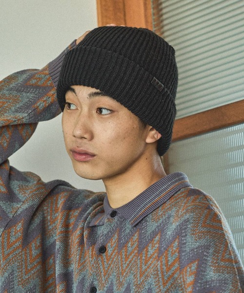 niko and...（ニコアンド）の「フェイクレザーパッチニットワッチ（ニットキャップ/ビーニー・メンズ・ブラック/オリーブ/ブルー/オレンジ/ライトグレー/ブラウン・FREE）」の18枚目の写真