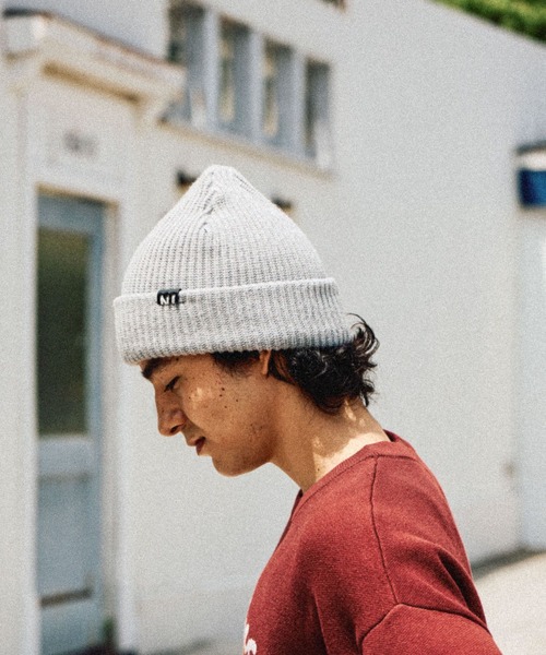 niko and...（ニコアンド）の「フェイクレザーパッチニットワッチ（ニットキャップ/ビーニー・メンズ・ブラック/オリーブ/ブルー/オレンジ/ライトグレー/ブラウン・FREE）」の15枚目の写真