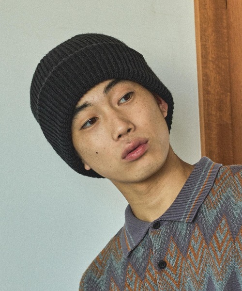 niko and...（ニコアンド）の「フェイクレザーパッチニットワッチ（ニットキャップ/ビーニー・メンズ・ブラック/オリーブ/ブルー/オレンジ/ライトグレー/ブラウン・FREE）」の19枚目の写真