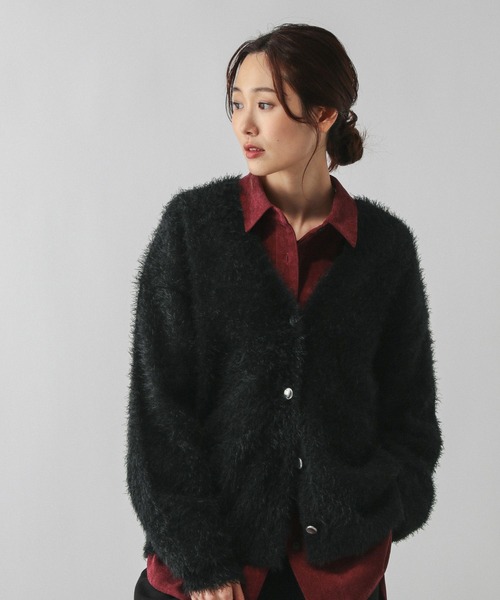 シャギーゆるVネックカーディガン/581171（カーディガン/ボレロ